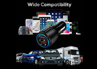 Caricatore nero dell'automobile di controllo di qualità 3,0 dell'ABS delle porte USB del FCC 2